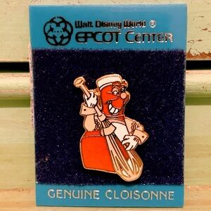 Vintage Walt Disney World Epcot Kitchen Kabaret Mr. Barbecue BBQ Sauce Pin 1982